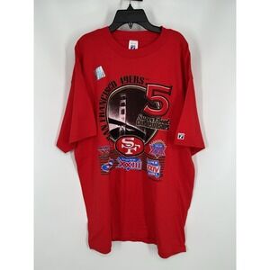 San‎ Francisco 49ers Vintage Logo 7 1995 5 Super Bowl Championships Graphic Tee
